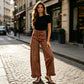 Women's Ruffle Hem Denim Jeans