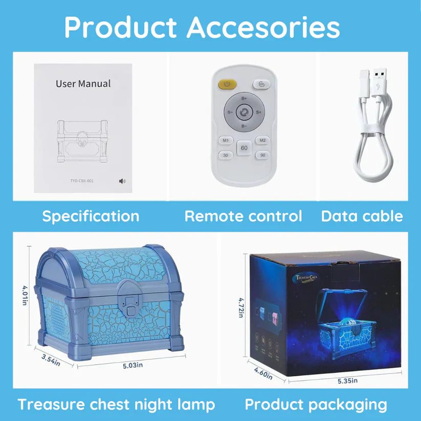 🎁Treasure Chest Projector Night Light✨