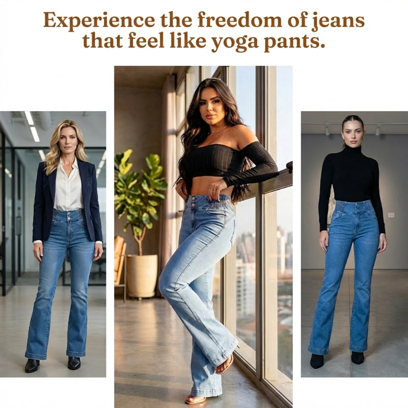 🥳2026 HOT SALE🥳💞50K+ SOLD!👖 50% OFF!Stretch Flare Jeans With A High Waist