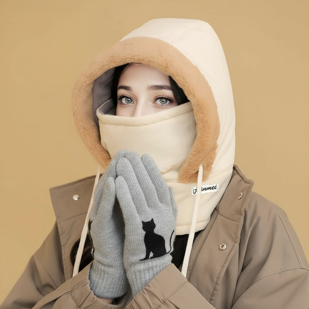 模特戴手套组合图