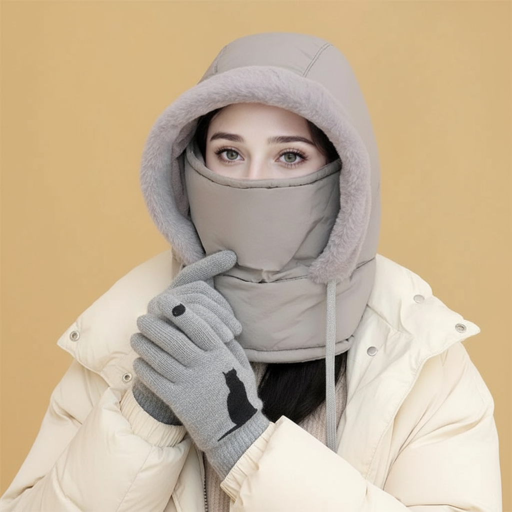 模特戴手套组合图