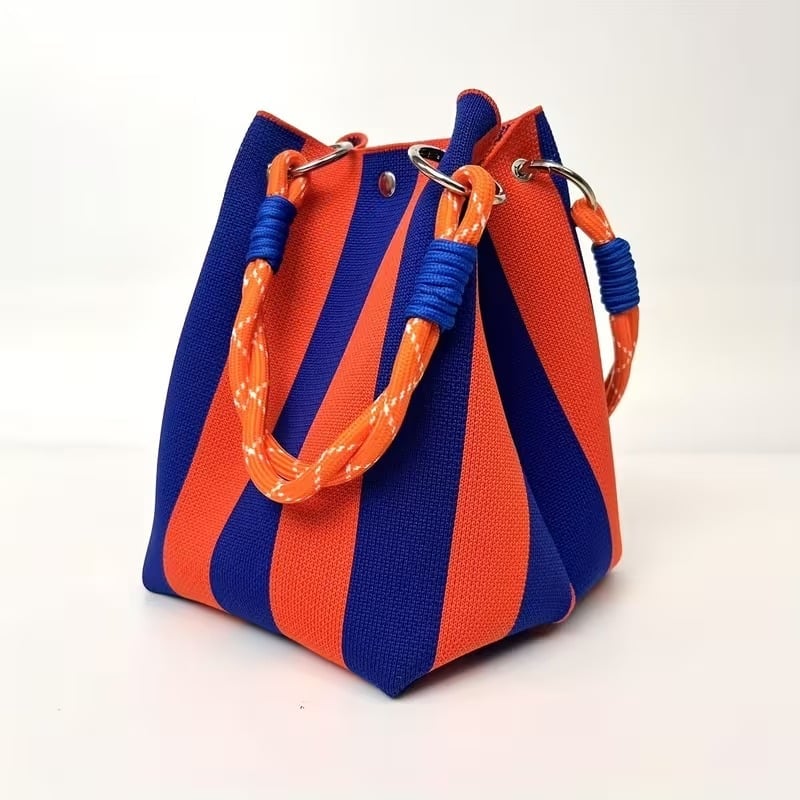 🏆👜 Limited-Time Sale: 50% OFF 🌴 Boho Striped Knit Bucket Handbag for Women – Handmade Summer Beach Shoulder Bag2