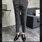 Solid Color Slim Fit Formal Pants