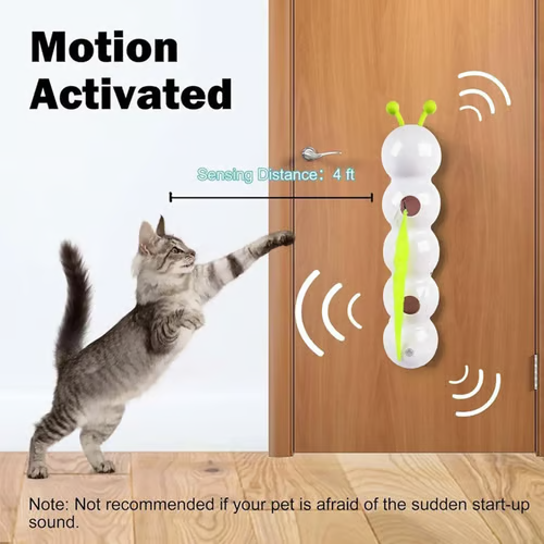 New💥2025 Hot Sale!🐛Interactive Electric Caterpillar Cat Toy