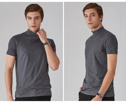 🔈🔈2026 Hot Sale - 56% OFF🎁High Neck Slim Fit T-shirt for Men