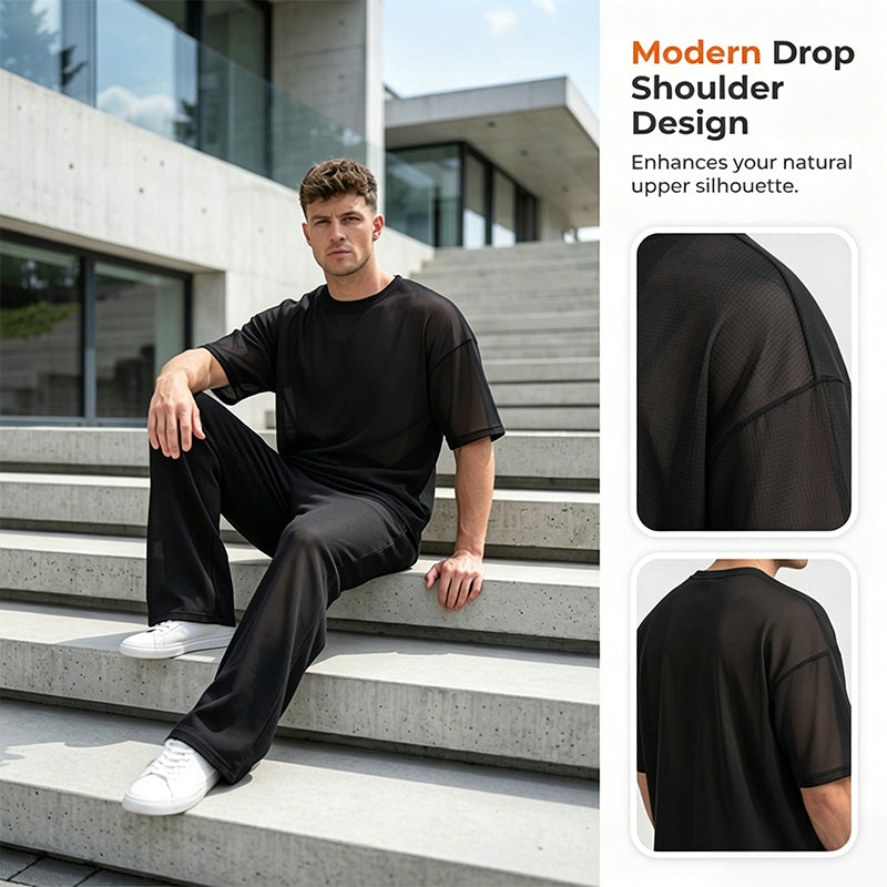🎁2026 New Arrivals 50% OFF💥Men's T-Shirt & Wide-Leg Pants 2-Piece Set