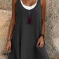 ⏰Last Day Sale 50% Off💃Women's Casual Loose Sleeveless Fake Two Piece Tank Dress