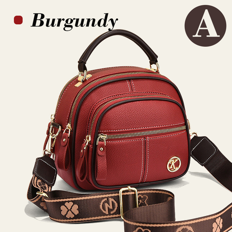 ✨Hot Sale 50% off🎁Classic Multifunctional Compartments Adjustable Wide Shoulder Strap PU Leather Crossbody Bag
