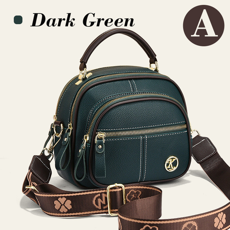 ✨Hot Sale 50% off🎁Classic Multifunctional Compartments Adjustable Wide Shoulder Strap PU Leather Crossbody Bag