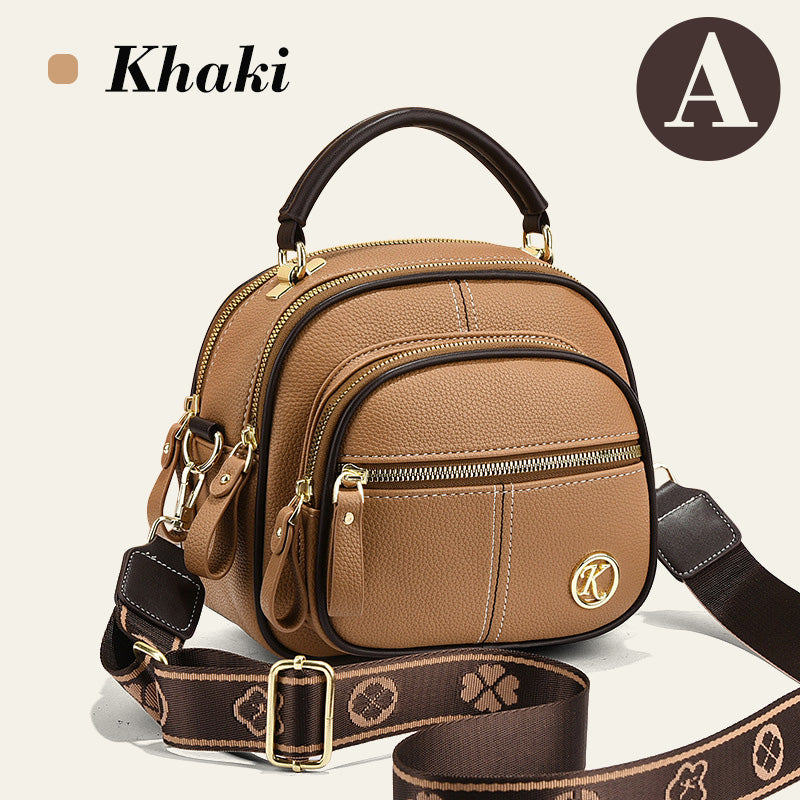 ✨Hot Sale 50% off🎁Classic Multifunctional Compartments Adjustable Wide Shoulder Strap PU Leather Crossbody Bag
