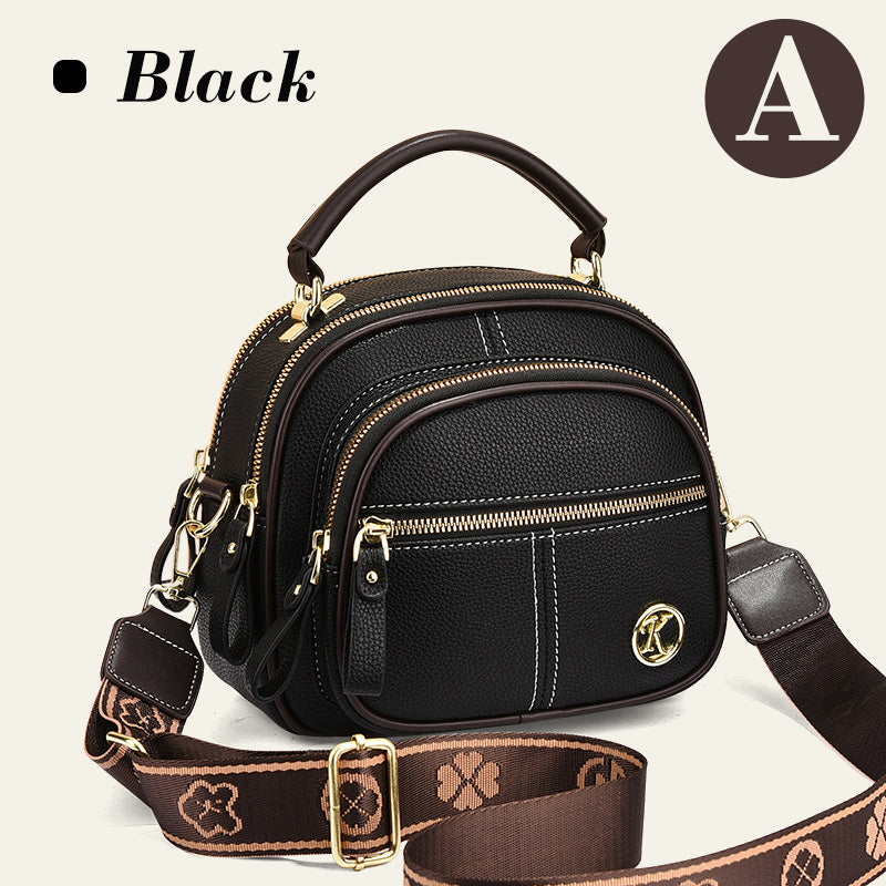 ✨Hot Sale 50% off🎁Classic Multifunctional Compartments Adjustable Wide Shoulder Strap PU Leather Crossbody Bag