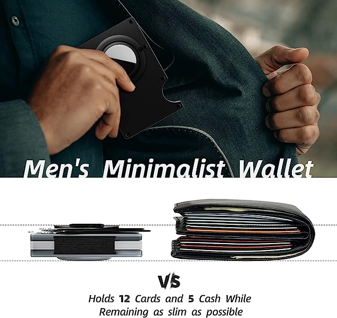 Aluminum card holder for men