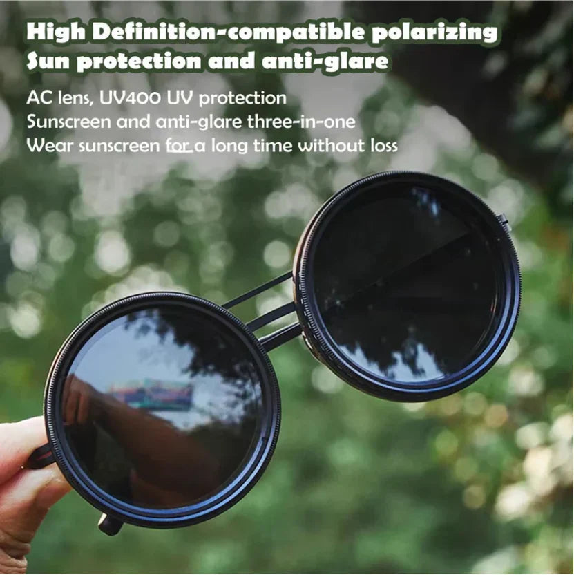 🔥Adjustable Tint Polarized Round Sunglasses