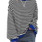 🔥Promotion 49% OFF😲-Women's Oversized Striped Long Sleeve Pullover (Buy 2 Free Shipping)