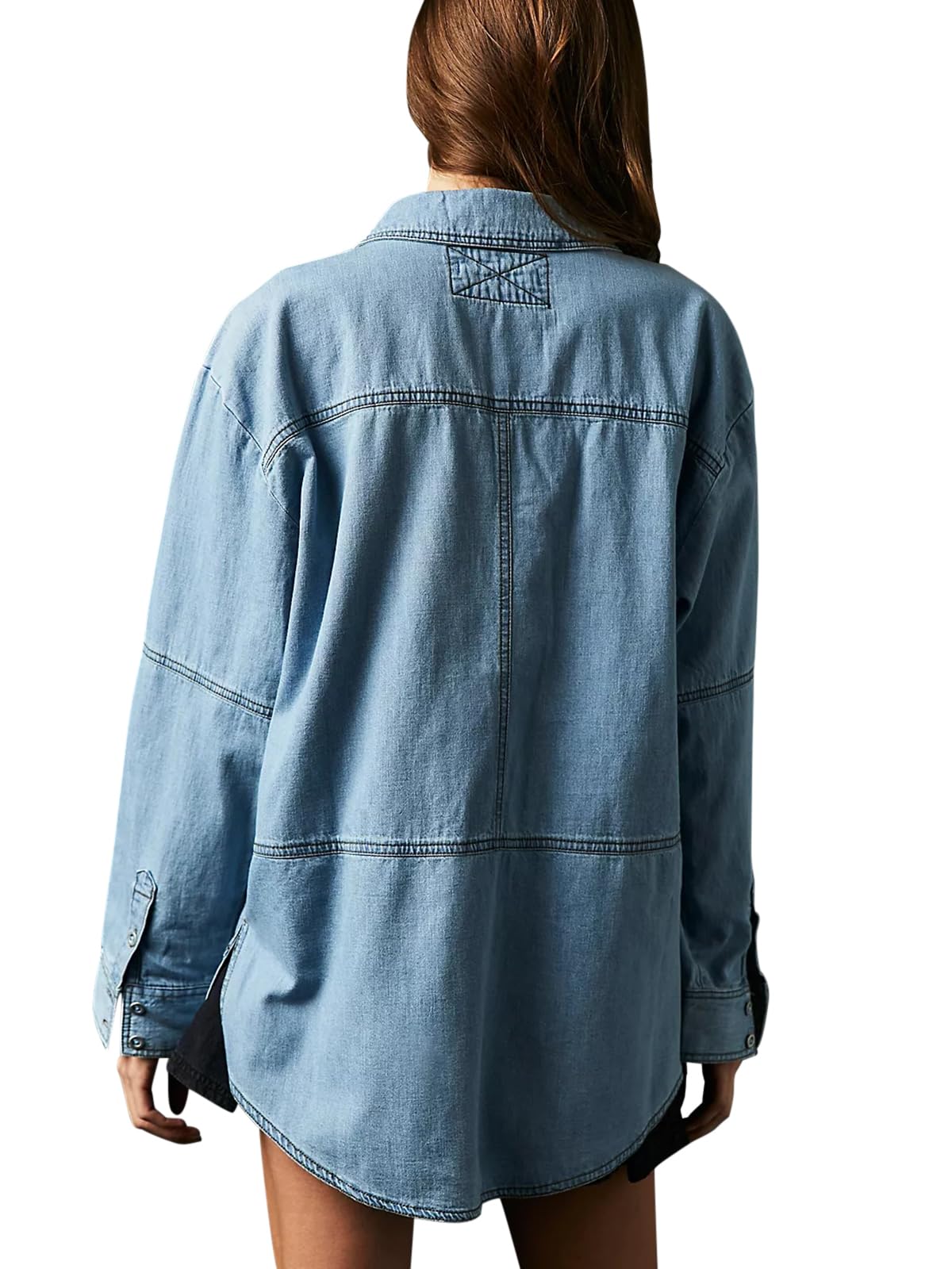 🔥Last Day Sale 49%🔥Women's Denim V-Neck Pullover Shirt