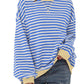 🔥Promotion 49% OFF😲-Women's Oversized Striped Long Sleeve Pullover (Buy 2 Free Shipping)