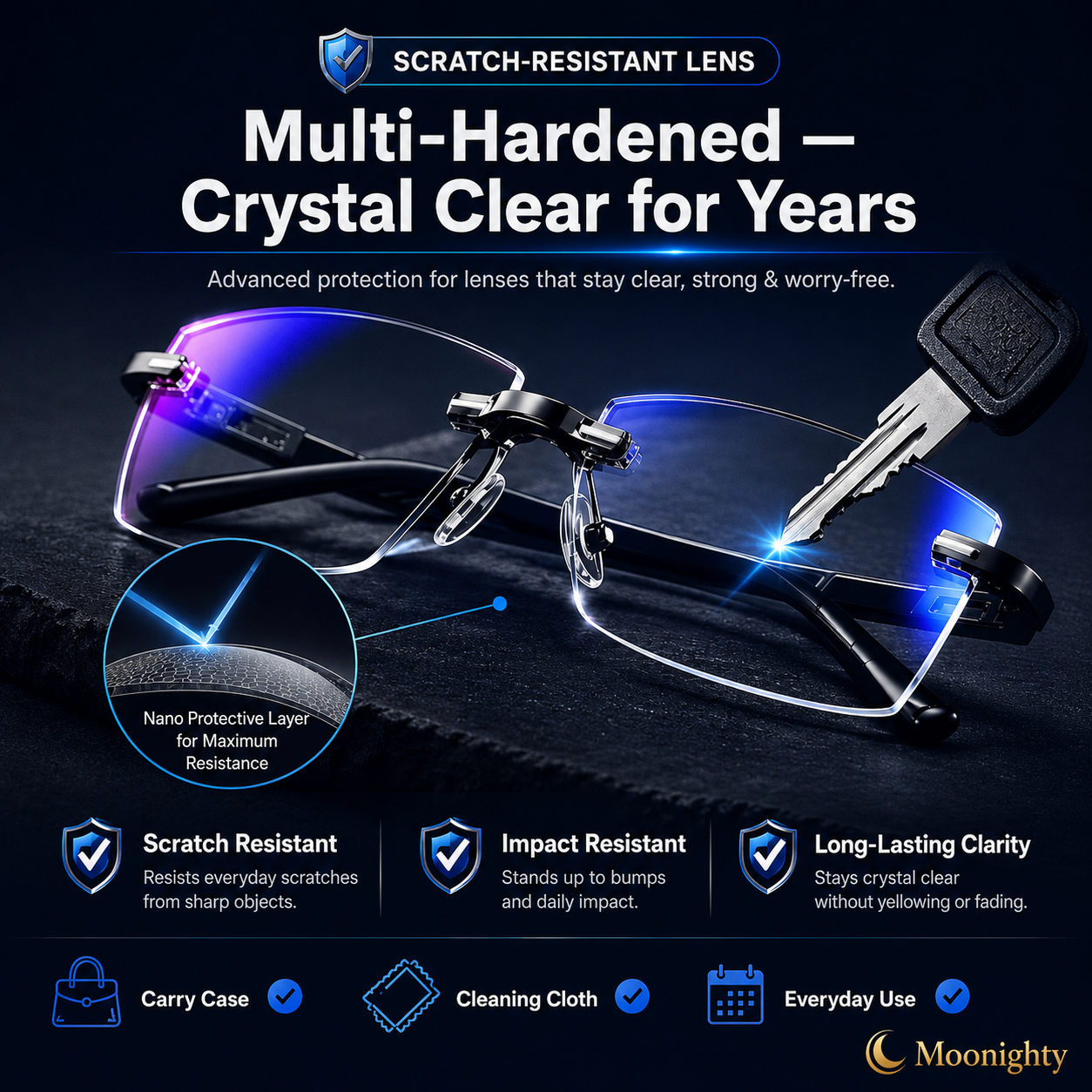 😍Buy 1 Get 1 Free - Just ￡8.99👓 Crystal Clear Reading Glasses – Lightweight Frameless Design with Premium Diamond-Cut Finish ✨