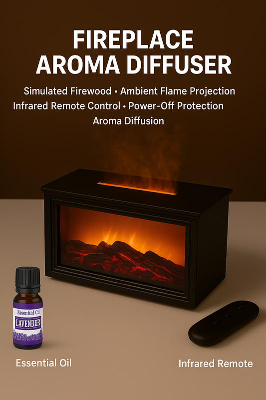 🔥 50% OFF – LAST DAY! 💦 Humidifier with fireplace effect – 7 LED colors and remote control, soothing atmosphere for home/office 🌙📦