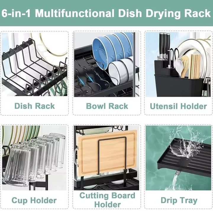 🔥50％ OFF🔥Premium 2-Tier Dish Rack🍽️✨ Elevate Your Kitchen Style✨