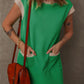 😍LAST DAY SALE 50% OFF💥2025 New Women's Casual Cap Sleeve Color Block Shift Tshirt Dress With Pockets(buy 2 free shipping)