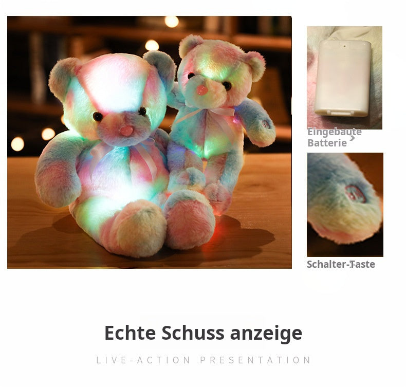⏳Limited-time 50% off⏰Teddy bear, colourful LED light, soft toys🌈🧸