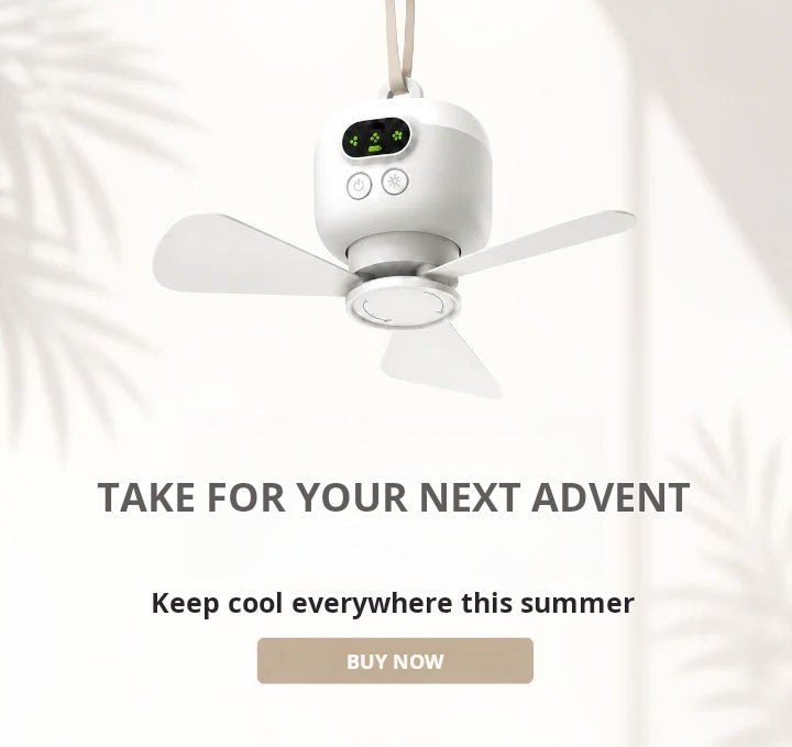 ⏳🔥LIMITED-TIME 50% OFF! 🌬️ Rechargeable Ceiling Fan with LED Light – Cool & Bright Anywhere ✨