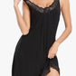 👗🌸 Elegant Lace Nightgown – V-neck, hollow lace trim, breathable cotton. 50% OFF! 🔥