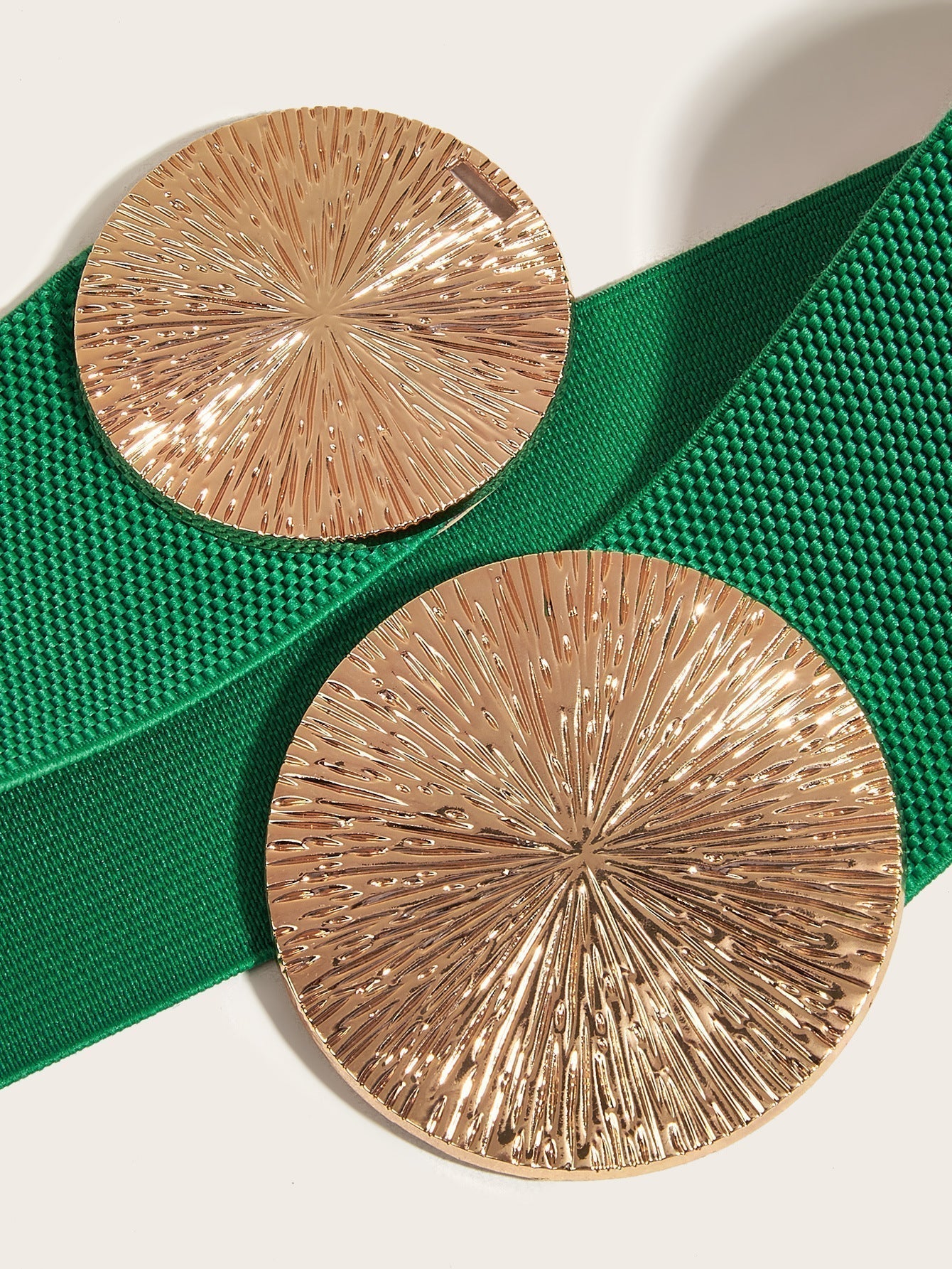 🎁Women's Vintage Gold Buckle High Elastic Belt