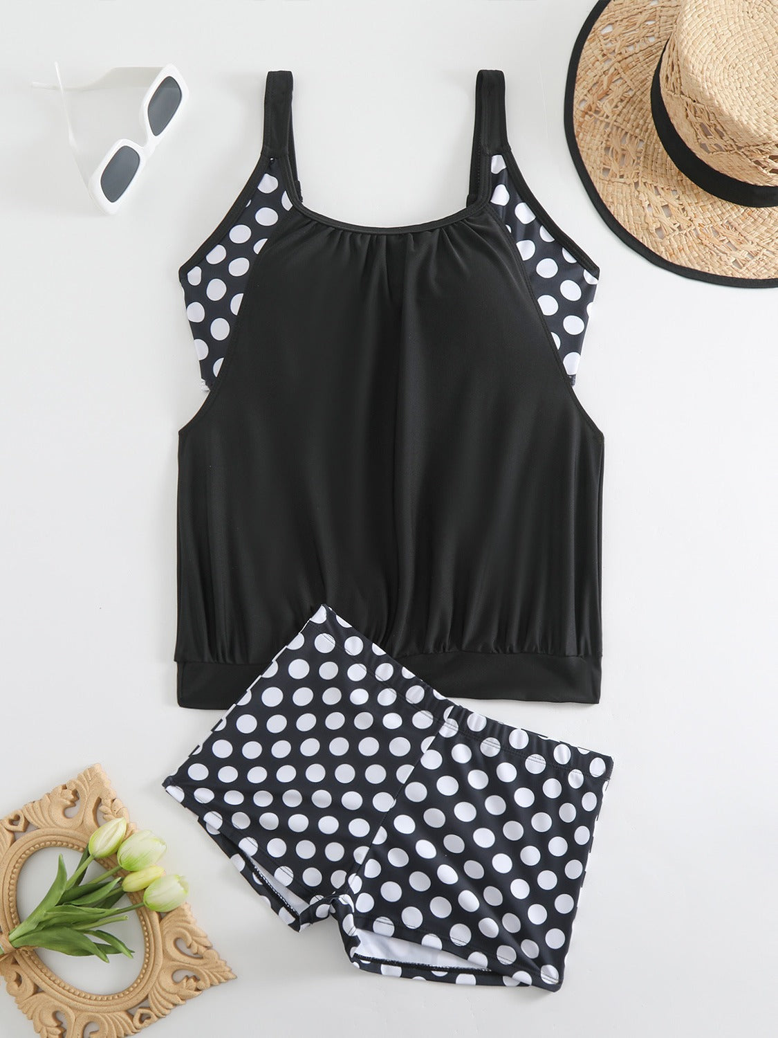 ⏰🔥LIMITED TIME 50% OFF! 👙 Women’s Polka Dot Two-Piece Swimsuit – Flattering Fit & Chic Summer Style 🌊✨