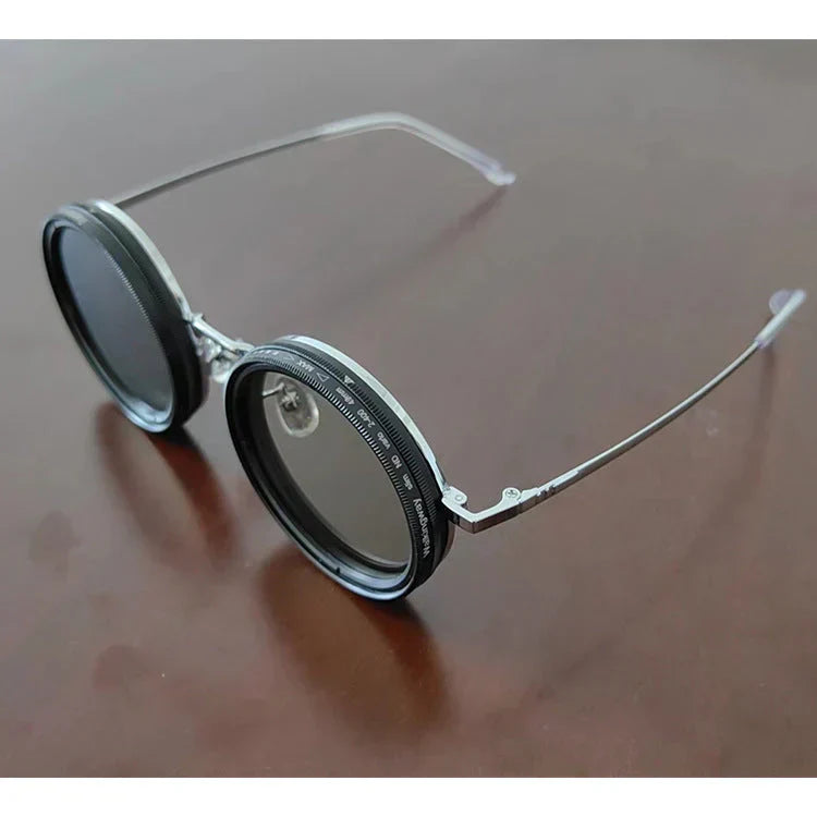 🔥Adjustable Tint Polarized Round Sunglasses