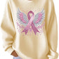 🎀Breast Cancer Awareness Angel Wings Pink Ribbon Sweatshirt – Support, Strength & Hope