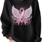 🎀Breast Cancer Awareness Angel Wings Pink Ribbon Sweatshirt – Support, Strength & Hope