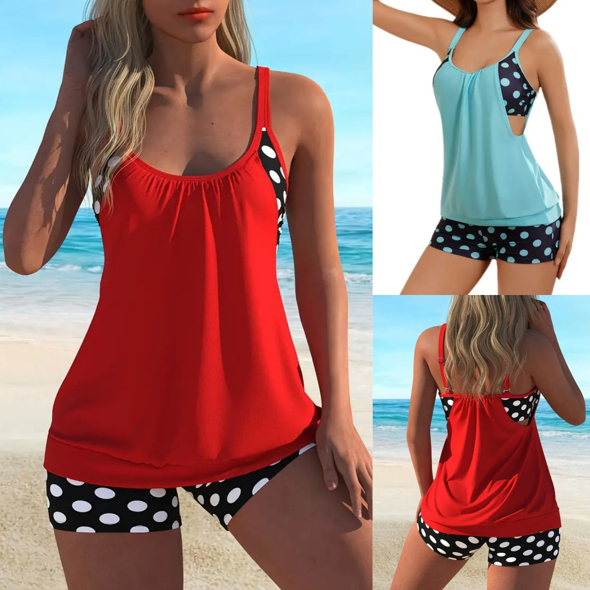 ⏰🔥LIMITED TIME 50% OFF! 👙 Women’s Polka Dot Two-Piece Swimsuit – Flattering Fit & Chic Summer Style 🌊✨