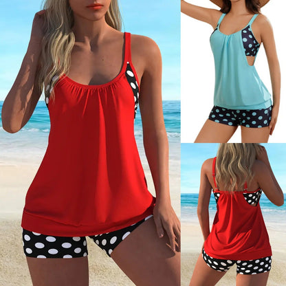 ⏰🔥LIMITED TIME 50% OFF! 👙 Women’s Polka Dot Two-Piece Swimsuit – Flattering Fit & Chic Summer Style 🌊✨