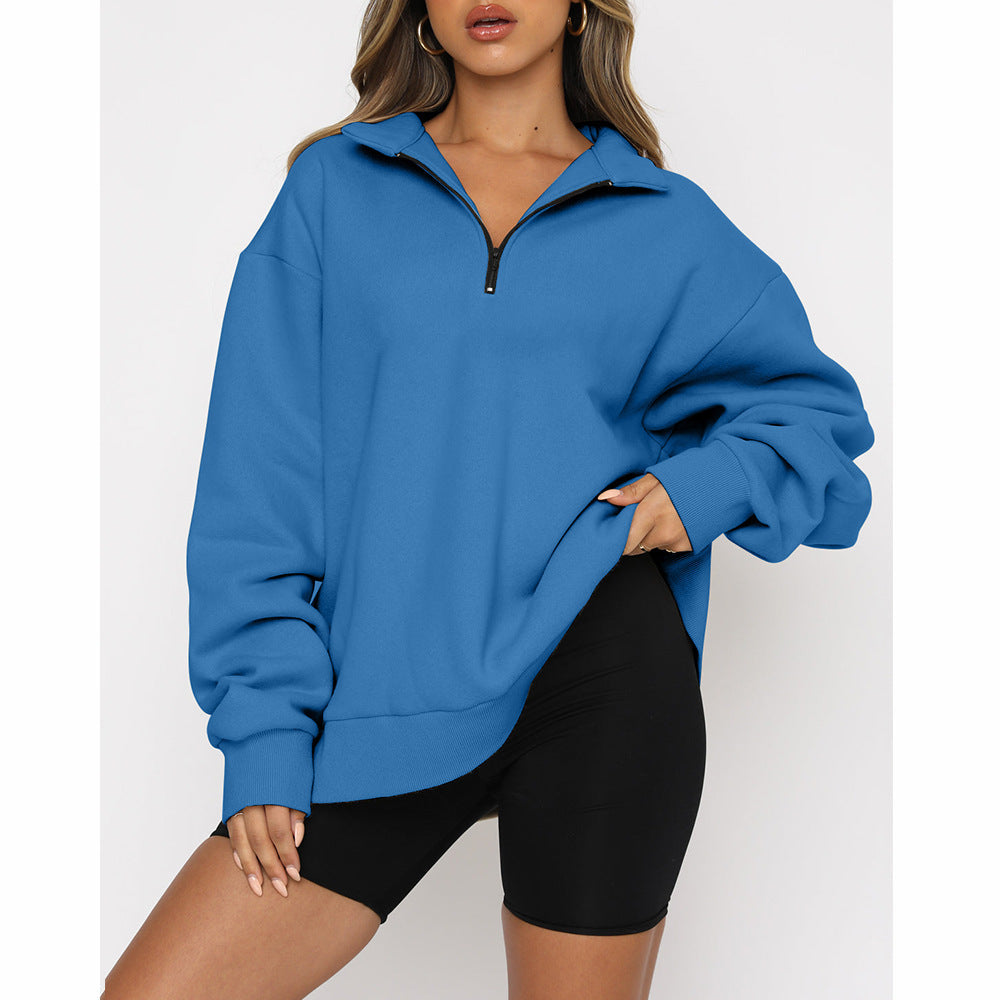 Women's Half Zip Pullover Long Sleeve Sweatshirts