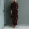 ⏳Time-Limited Special⏰Women’s Casual Warm Top & Wide Leg Pants 2-Piece Set