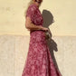 Women's Off-the-shoulder V-neck Printed Dress