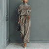 ⏳Time-Limited Special⏰Women’s Casual Warm Top & Wide Leg Pants 2-Piece Set