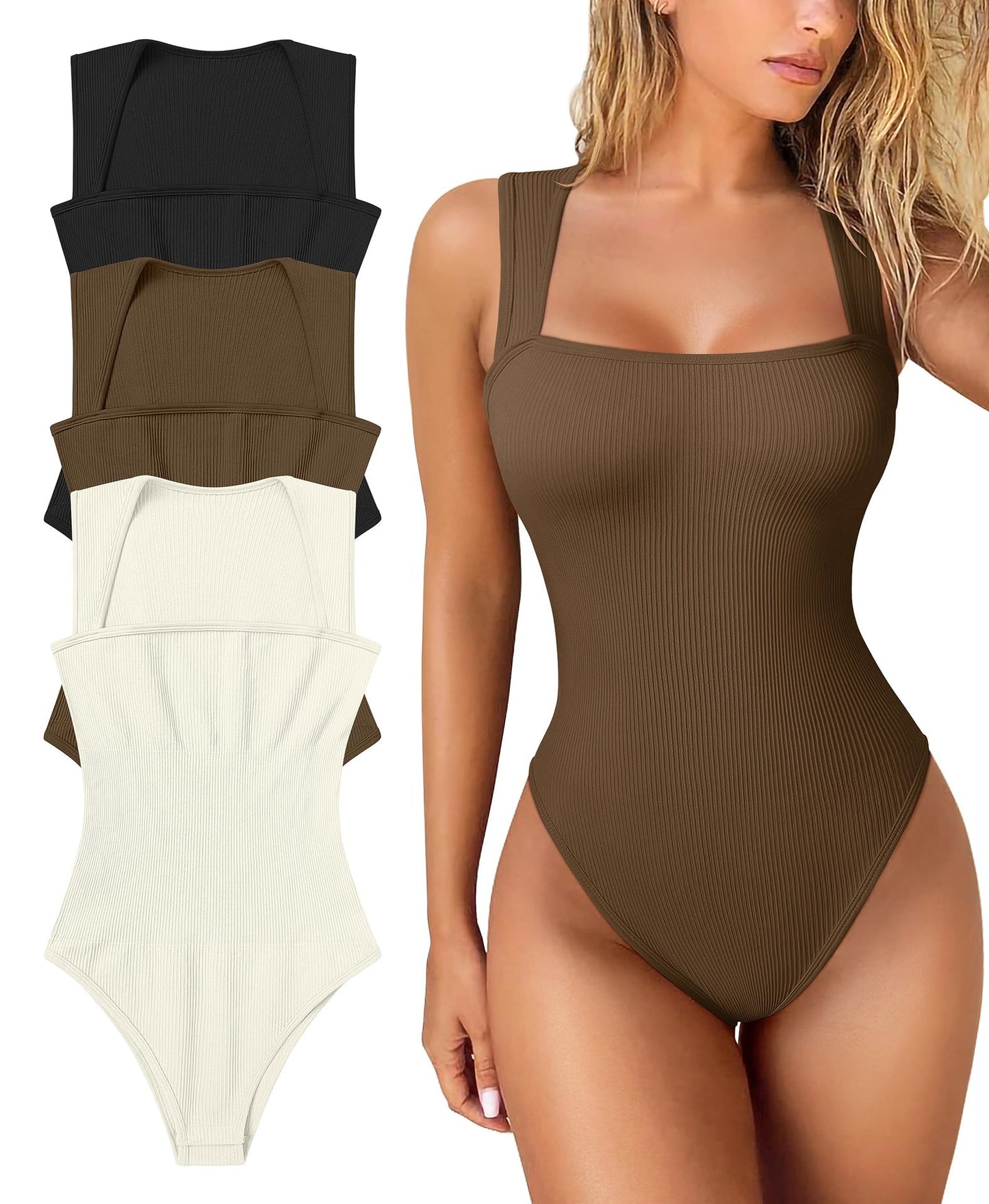 🏆LAST DAY SALE 49% OFF🔥-🎉Sleeveless Tummy Control Tank Tops Bodysuits