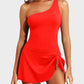 ⛱️Last Day Sale 49% OFF🔥One Shoulder Skirted One Piece Swimsuit