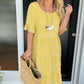 🎁 Hot Sale🎁50%OFF💥Round Neck Polka Dot Print Midi Dress