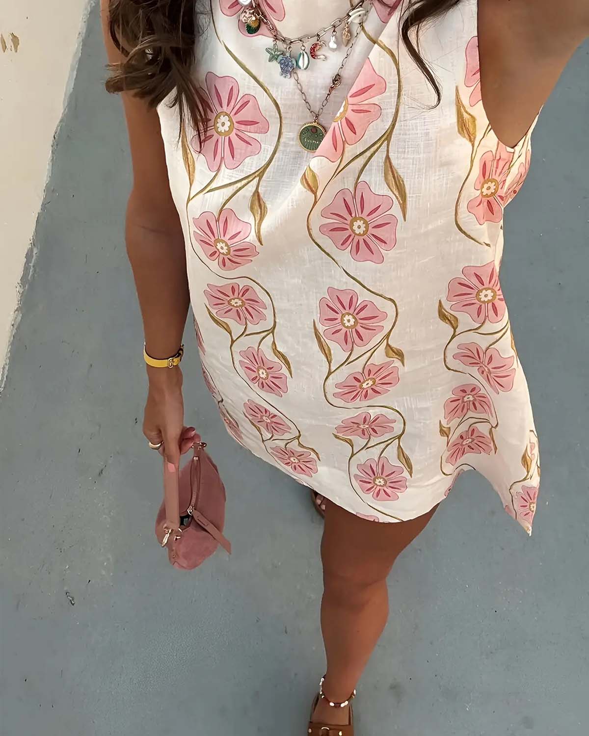 💜 LAST DAY PROMOTION - 50%OFF 💜Women's Casual Sleeveless Floral Print Dress