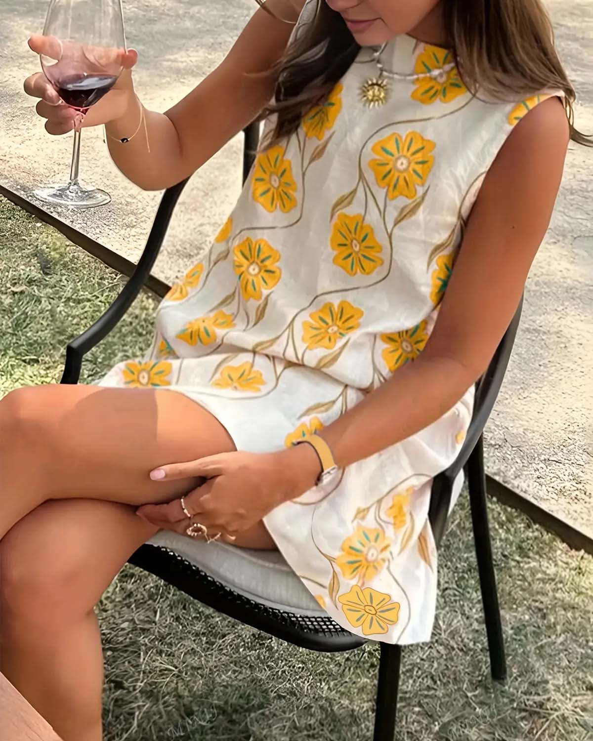 💜 LAST DAY PROMOTION - 50%OFF 💜Women's Casual Sleeveless Floral Print Dress