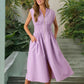 💃Hot Sale 50%⏰Women's Elegant V-Neck Split Maxi Dress👗