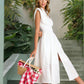 💃Hot Sale 50%⏰Women's Elegant V-Neck Split Maxi Dress👗