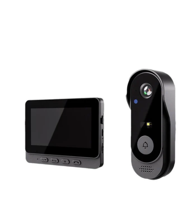 ✈️Free shipping✈️Wireless doorbell camera: 1080P, 170° angle, 4.3-inch screen, IPX65 outdoor waterproof, night vision