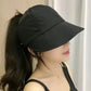 Women’s Adjustable Ponytail Sun Cap with Pocket