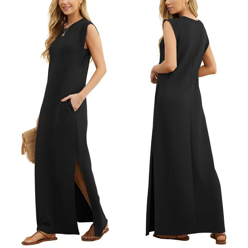 🎉Spring Hot Sale 50% OFF🌿Women's Loose Split Wrinkle-Free Long Dress