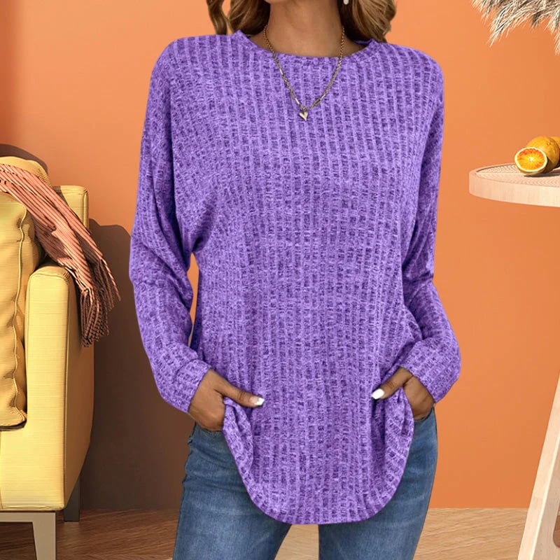 ✨2026 Collection at 50% OFF & FREE SHIPPING🎁Casual Long-Sleeve Top – Soft Knit, Loose Fit & Versatile Style for All Body Types 🌸🧥