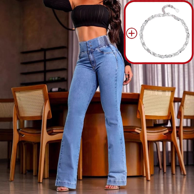 🥳2026 HOT SALE🥳💞50K+ SOLD!👖 50% OFF!Stretch Flare Jeans With A High Waist